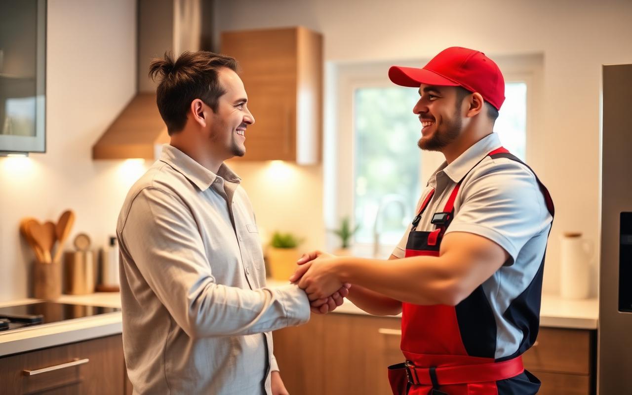 Happy customer with Jones & Dorthy plumber